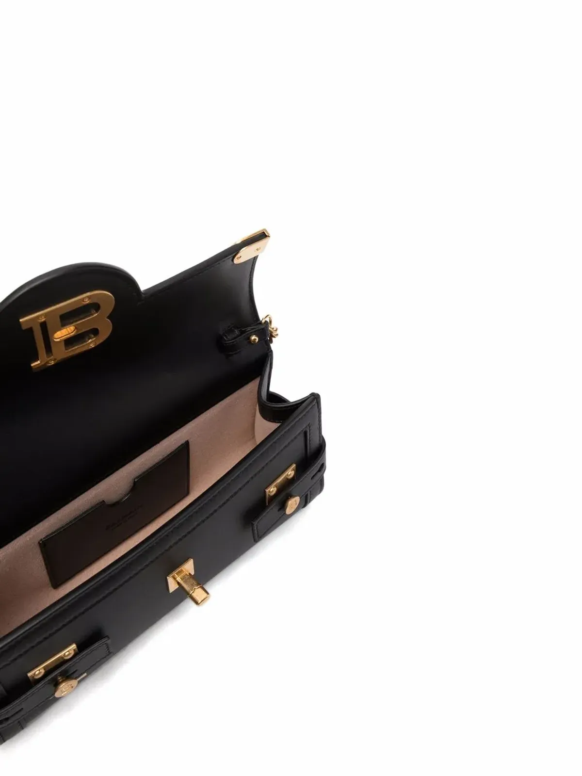 Balmain ロゴ付きレザー クラッチ - 画像5