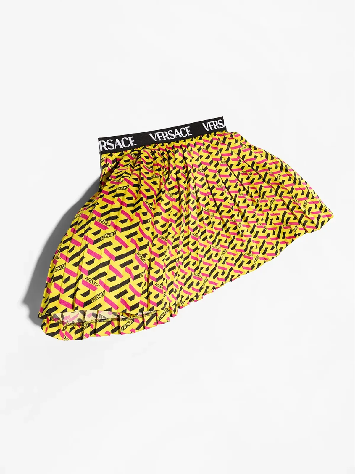 Versace Kids La Grecaプリントプリーツスカート - 画像3