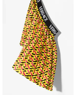 Versace Kids La Grecaプリントプリーツスカート - サムネイル4