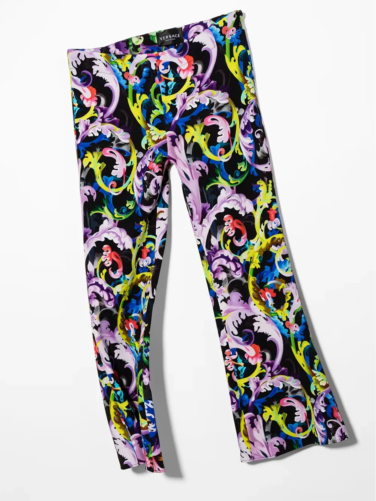 Versace Kids バロック柄プリントのフレアレギンス - 画像2