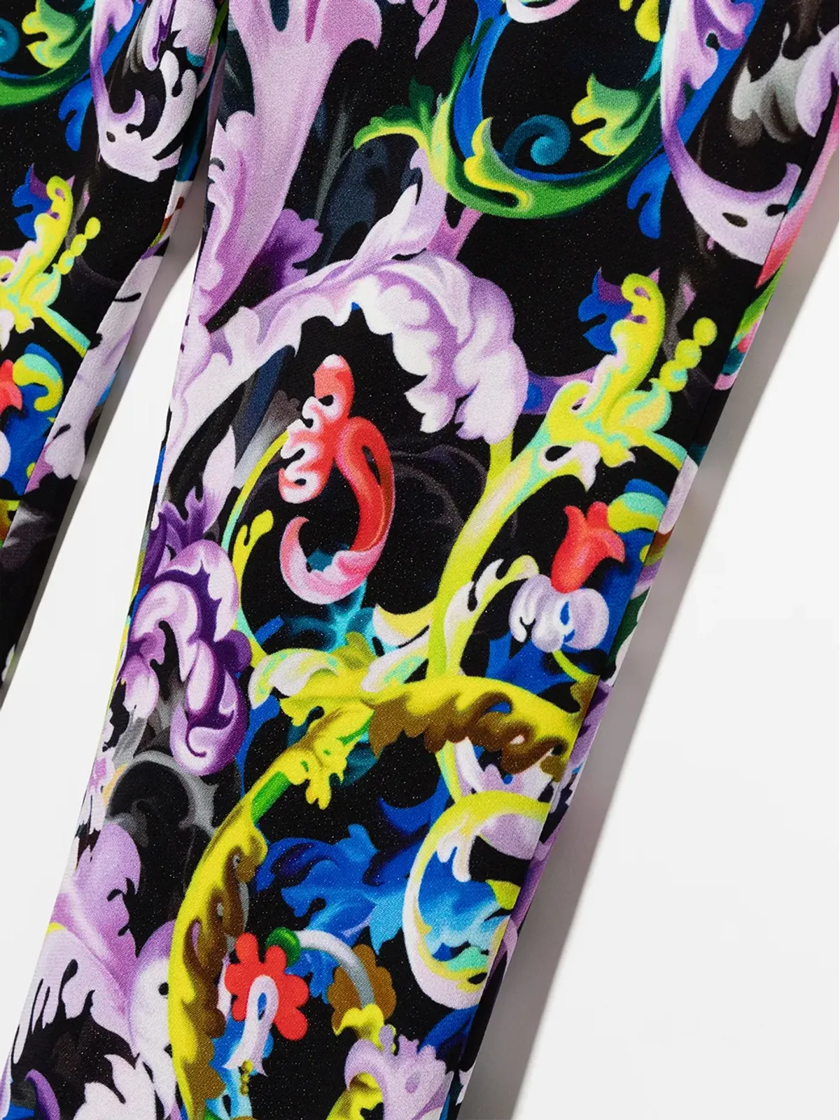 Versace Kids バロック柄プリントのフレアレギンス - 画像3