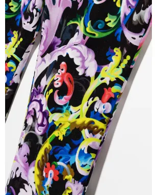 Versace Kids バロック柄プリントのフレアレギンス - サムネイル3