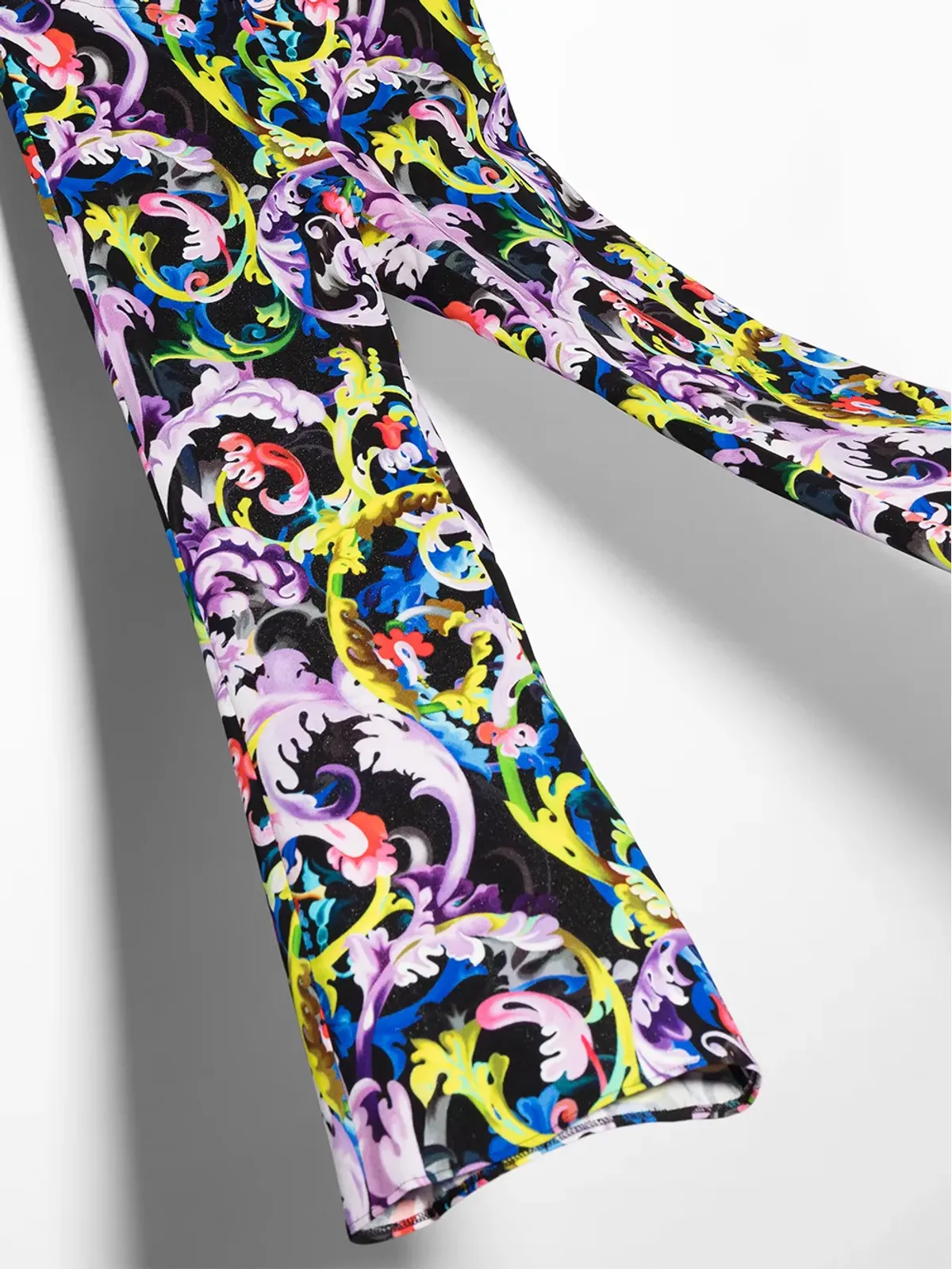 Versace Kids バロック柄プリントのフレアレギンス - 画像4