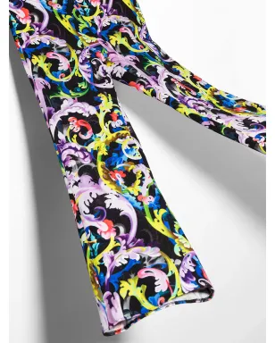 Versace Kids バロック柄プリントのフレアレギンス - サムネイル4