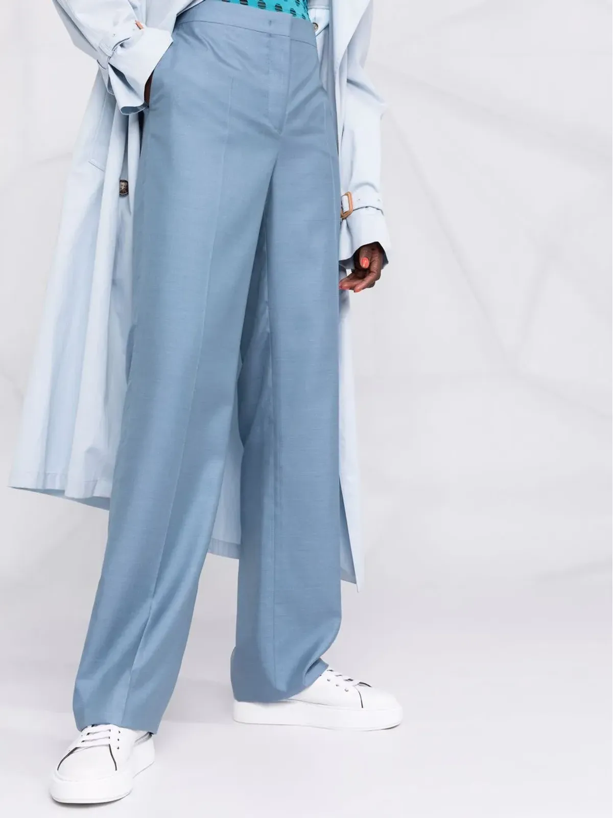 Ferragamo ハイウエスト シルクパンツ - 画像5