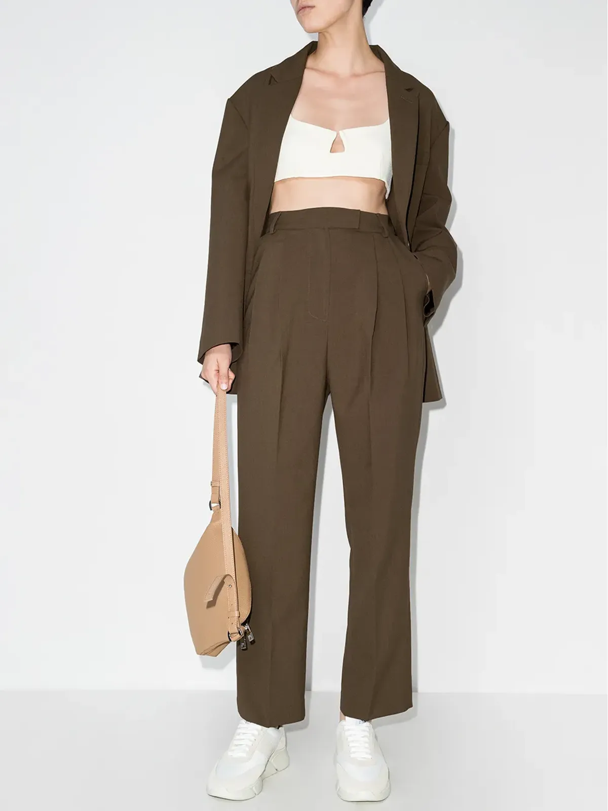 The Frankie Shop Bea ハイウエスト テーパードパンツ - 画像5