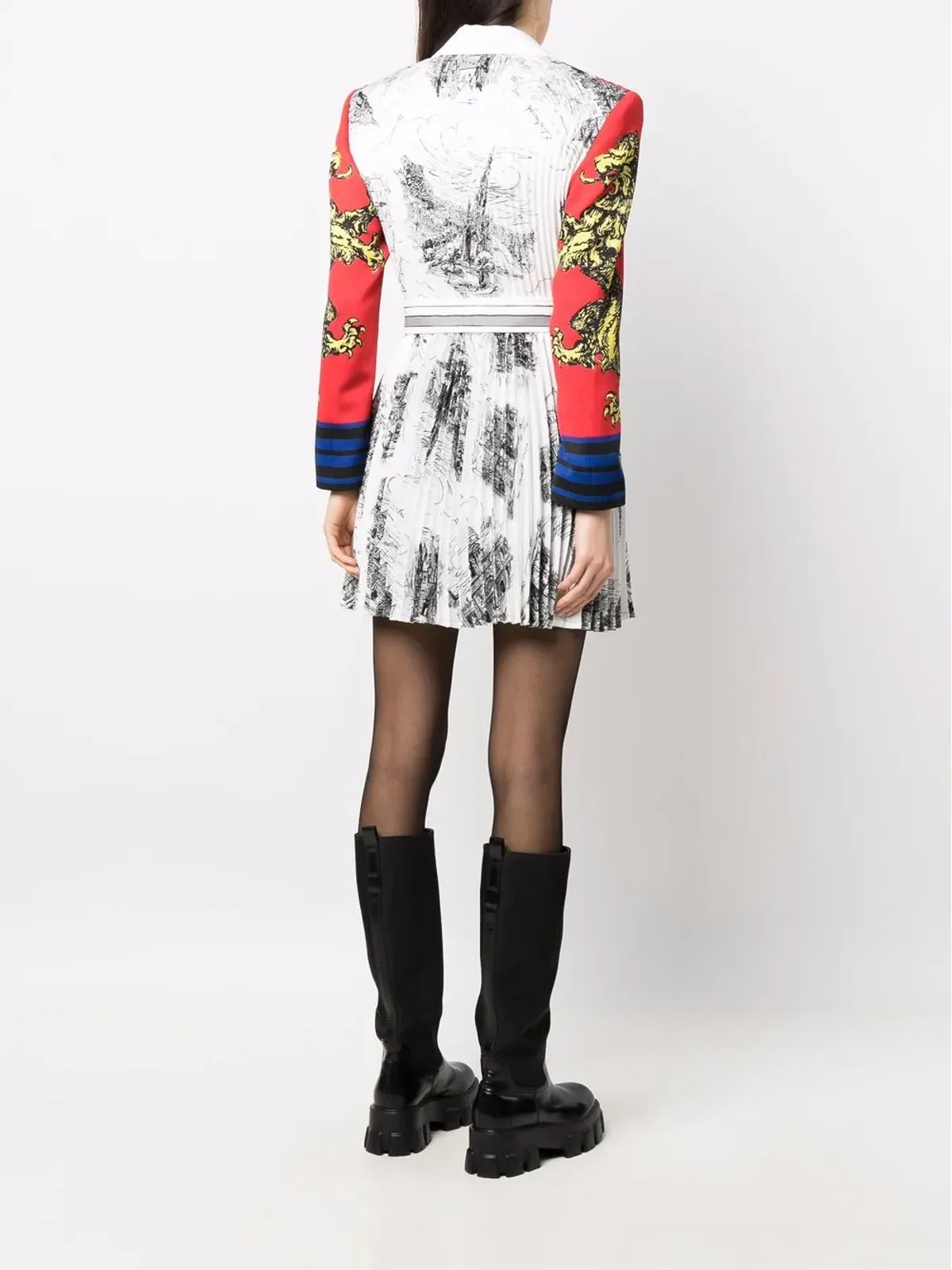 Philosophy Di Lorenzo Serafini ストライプディテール プリーツ ミニドレス - 画像4