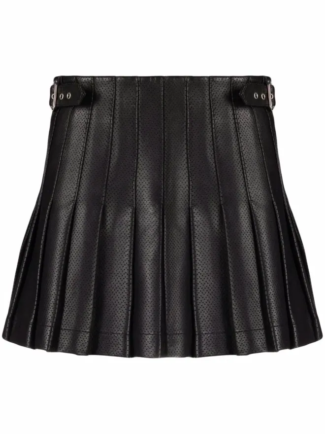 Philosophy Di Lorenzo Serafini Philosophy Di Lorenzo Serafini プリーツレザー ミニスカートの商品画像