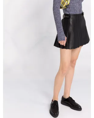 Philosophy Di Lorenzo Serafini プリーツレザー ミニスカート - サムネイル5