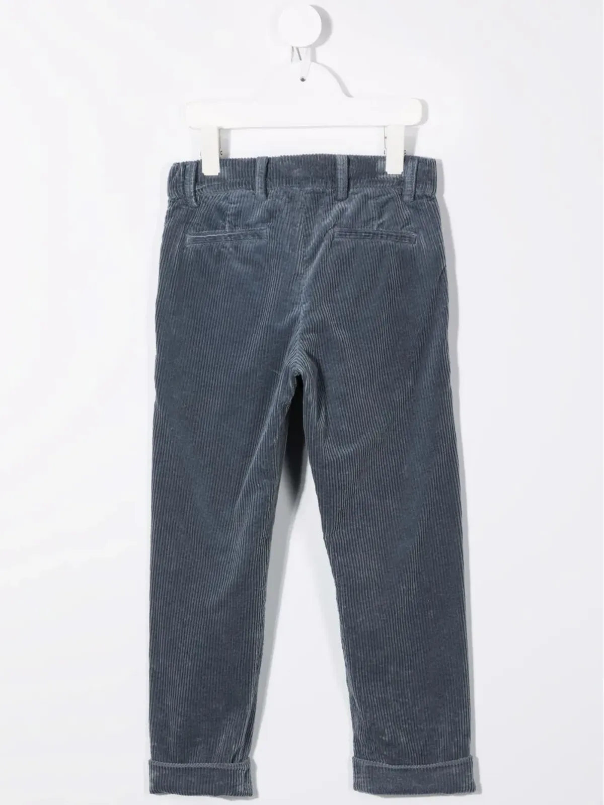 Brunello Cucinelli Kids コーデュロイ ストレートレッグパンツ - Blue - 画像2