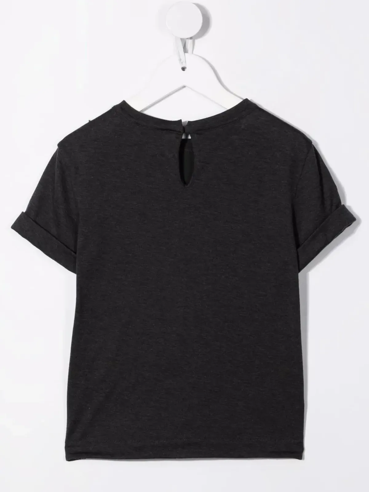 Brunello Cucinelli Kids スローガンプリント コットンTシャツ - グレー - 画像2