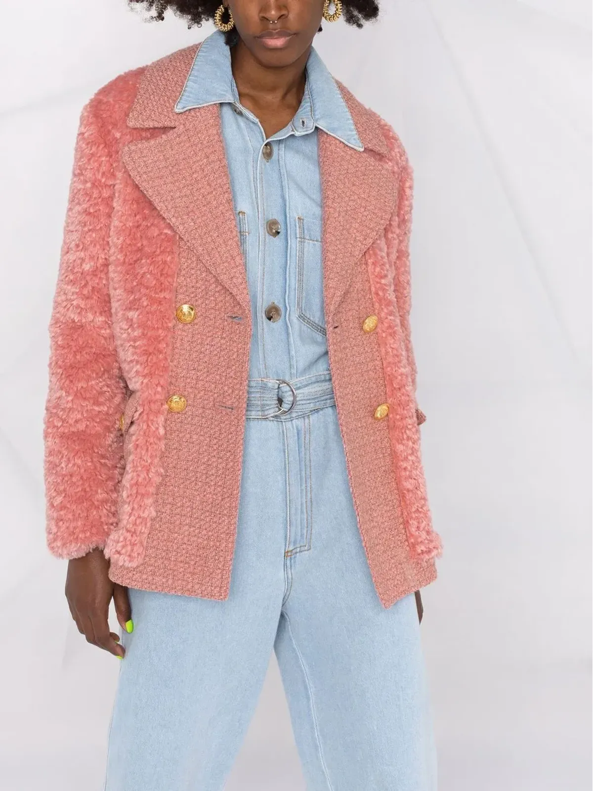 Boutique Moschino テクスチャード ダブルブレスト ブレザー - 画像5
