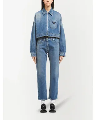 Prada クロップド オーガニックデニムジャケット - サムネイル2