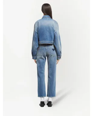 Prada クロップド オーガニックデニムジャケット - サムネイル4