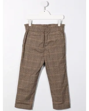 Brunello Cucinelli Kids チェック柄ストレートパンツ - サムネイル2