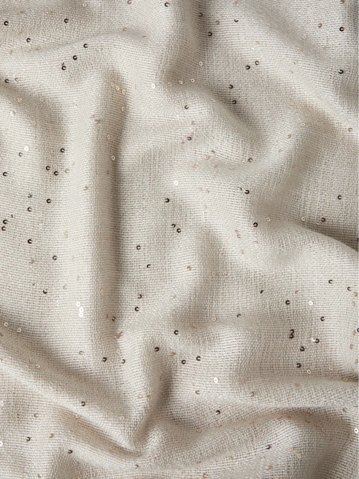 Brunello Cucinelli スパンコール刺繍入りカシミヤブレンド スカーフ - 画像3