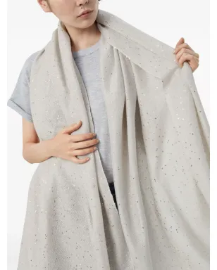 Brunello Cucinelli スパンコール刺繍入りカシミヤブレンド スカーフ - サムネイル4
