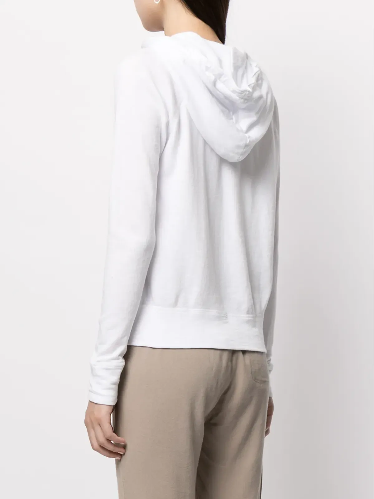 James Perse ジップ付きドローストリングフーディ - 画像4