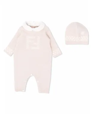 Fendi Kids FFモチーフのロンパースと帽子 - サムネイル1