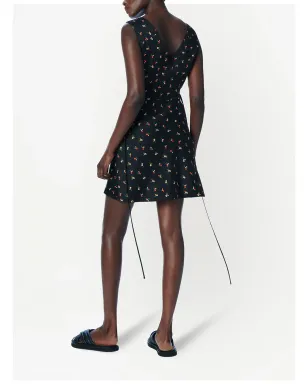 Victoria Victoria Beckham 小花柄プリント ミニドレス - ブラック - サムネイル3