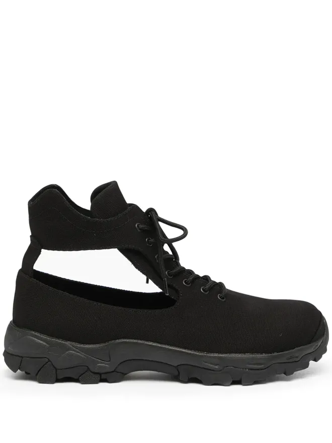 YOHJI YAMAMOTO Yohji Yamamoto カットアウトキャンバス ハイカットスニーカーの商品画像