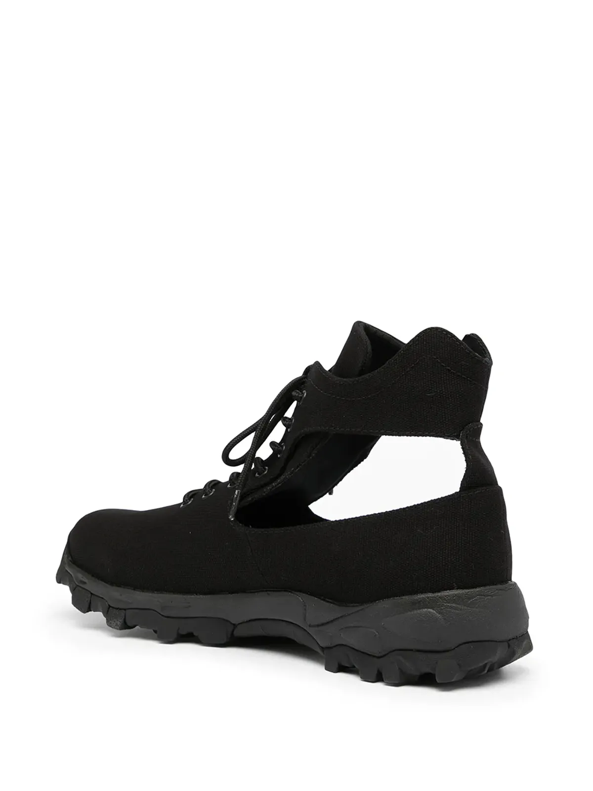 Yohji Yamamoto カットアウトキャンバス ハイカットスニーカー - 画像3