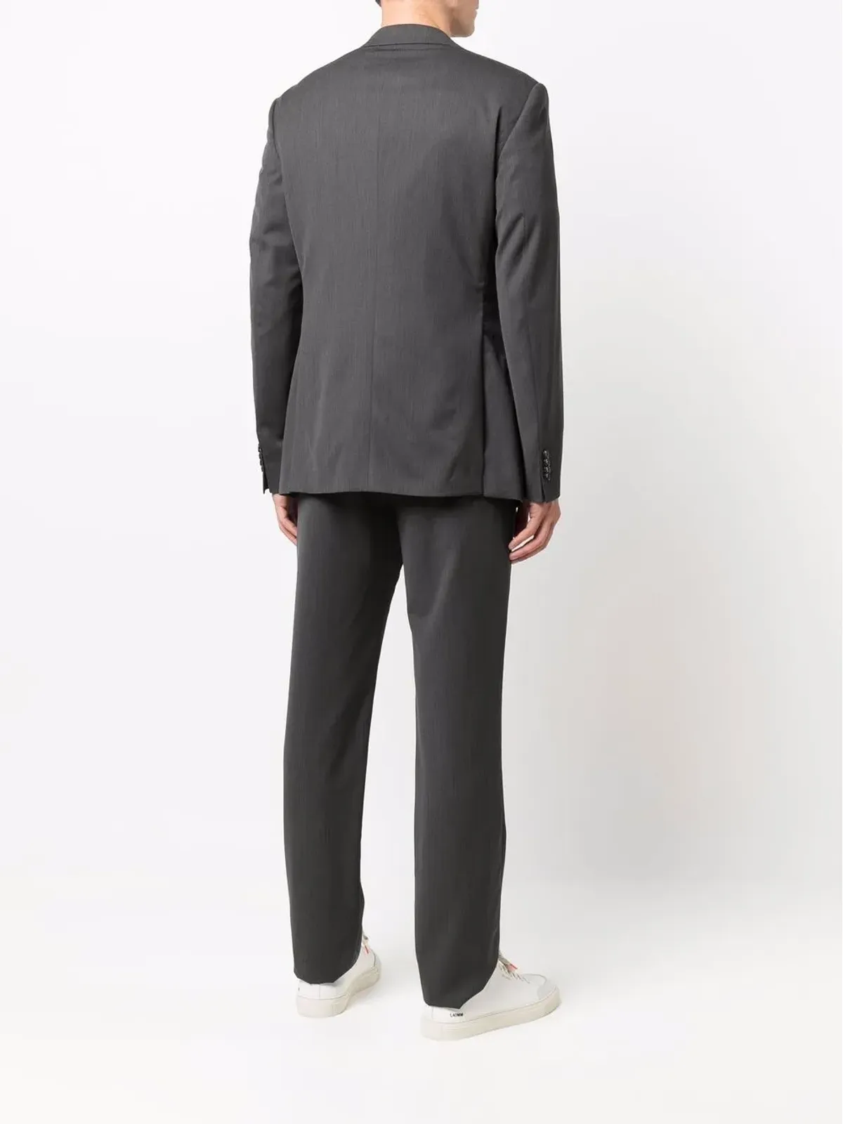 Giorgio Armani スリムフィット ウール ツーピーススーツ - グレー - 画像4