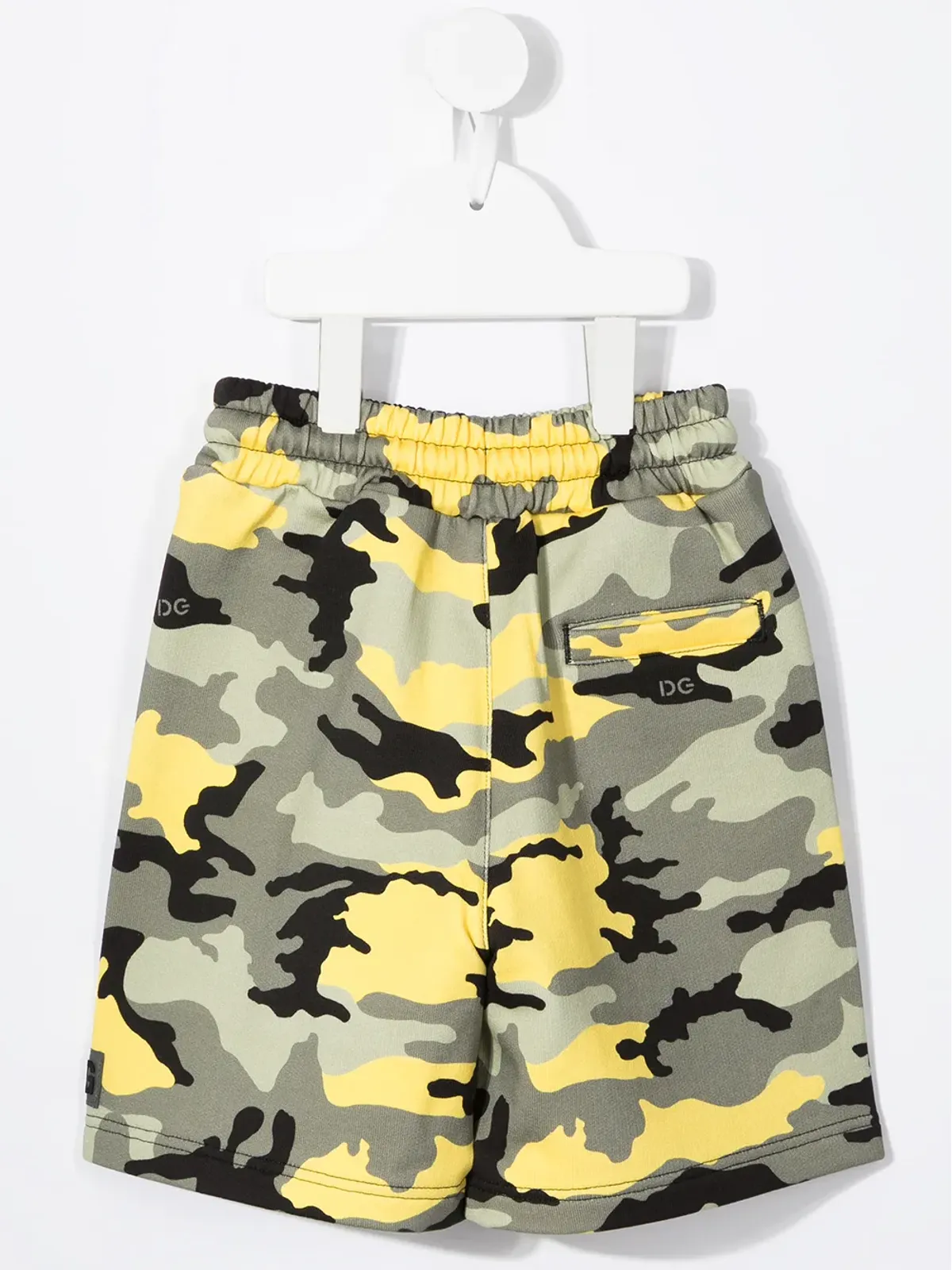 Dolce & Gabbana Kids カモフラージュ ロゴパッチ ショーツ グリーン - 画像2