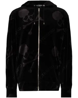 Mastermind World スカルプリントベルベット トラックジャケット - サムネイル1