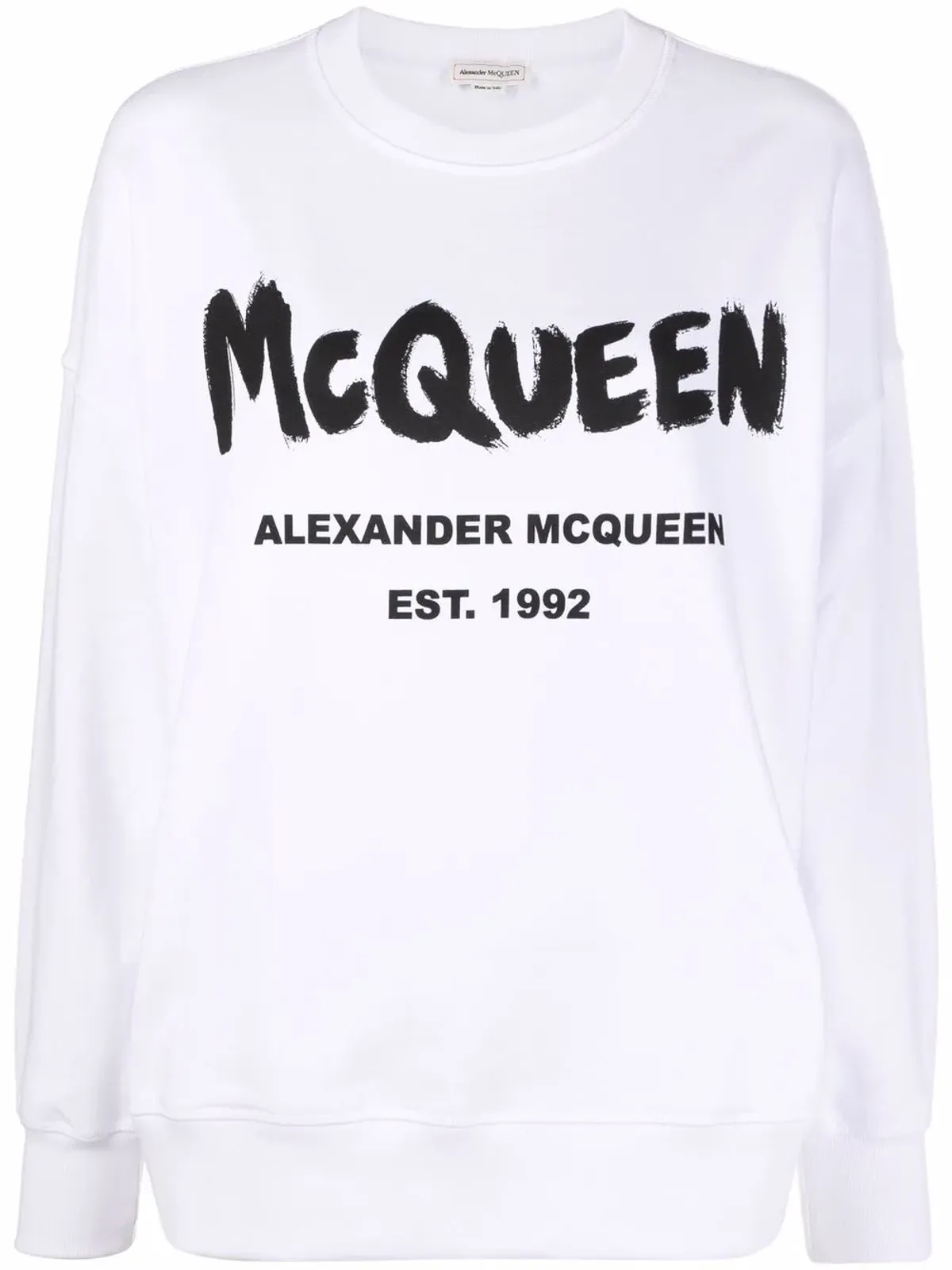 Alexander McQueen ロゴプリント クルーネック スウェットシャツ - 画像1