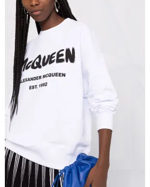 Alexander McQueen ロゴプリント クルーネック スウェットシャツ - サムネイル3