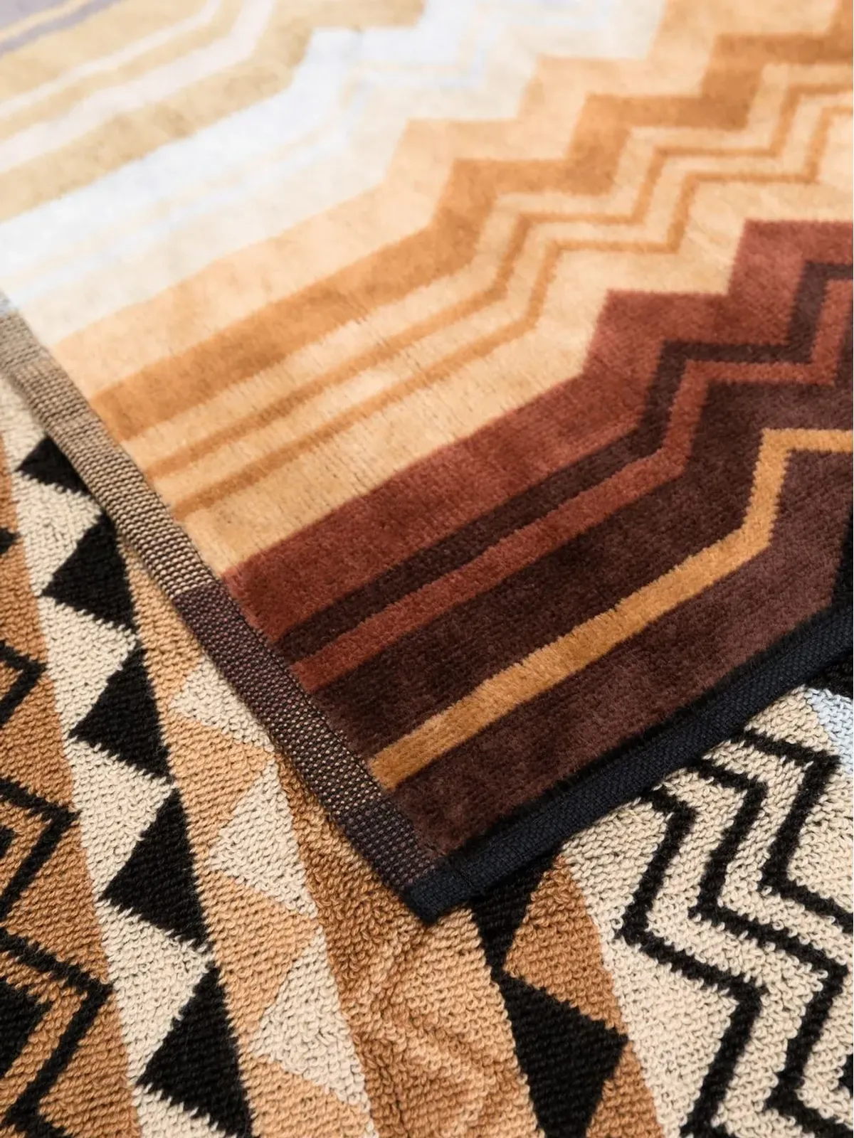 Missoni Home Giacomo バス・ハンドタオルセット 2点 ブラウン - 画像2