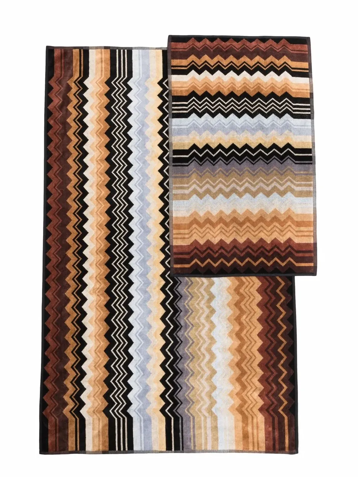 Missoni Home Giacomo バス・ハンドタオルセット 2点 ブラウン - 画像3
