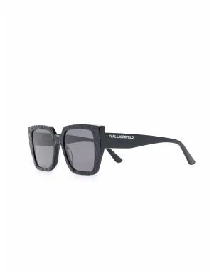 Karl Lagerfeld ティント加工パイロットフレーム サングラス - ブラック - サムネイル2