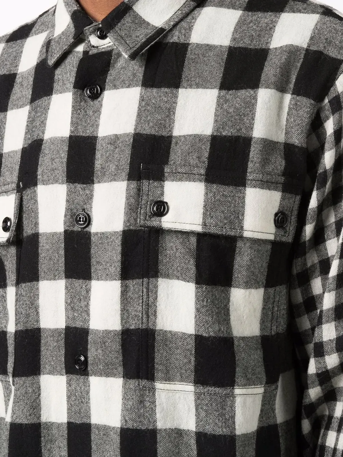 Diesel フランネルチェックウールシャツ - 画像5