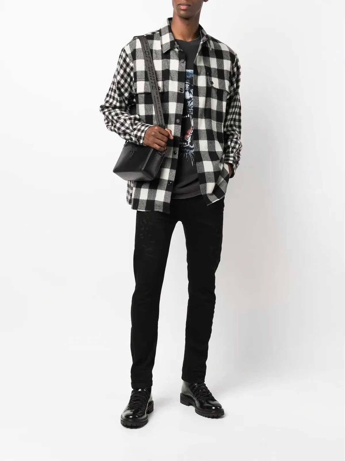 Diesel フランネルチェックウールシャツ - 画像2