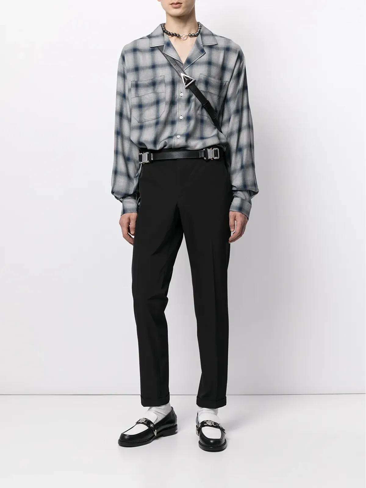RHUDE チェック柄ボタンシャツ - 画像2