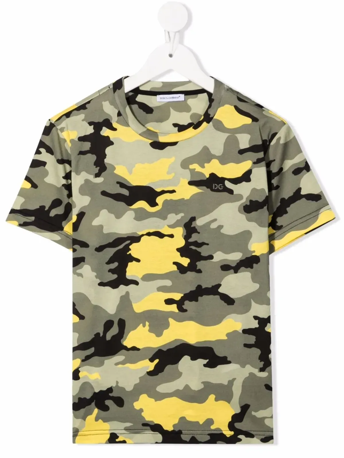 Dolce & Gabbana Kids カモフラージュ柄 コットン Tシャツ - グリーン - 画像1