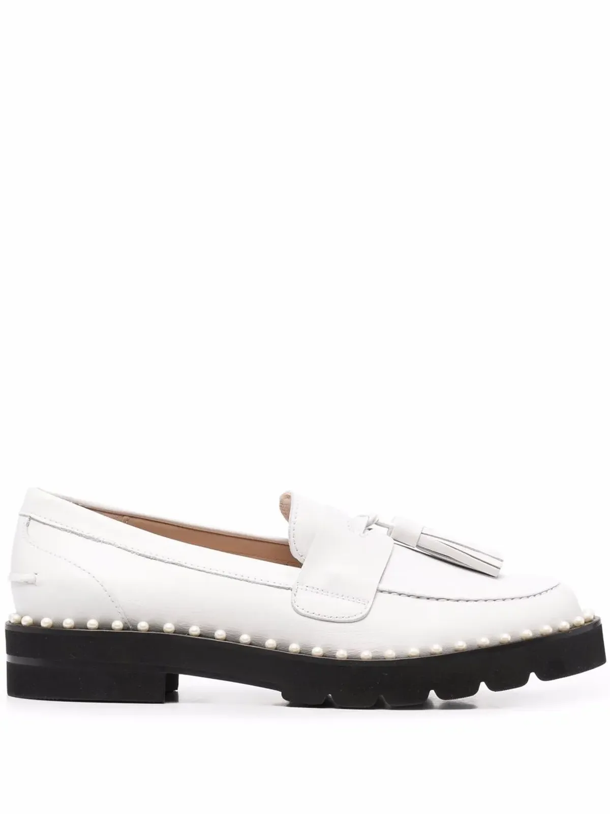 Stuart Weitzman タッセル付きラウンドトゥ ローファー - 画像1