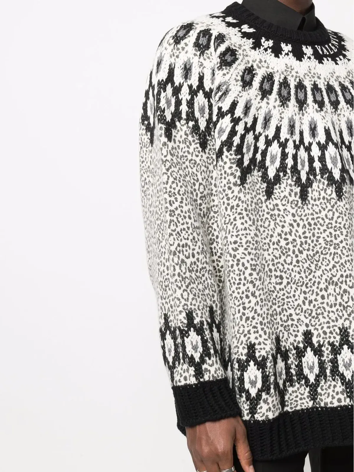 Valentino Garavani インターシャ柄ジャンパー - White - 画像5