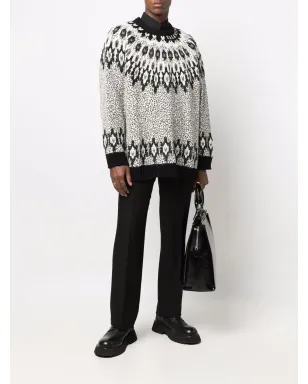 Valentino Garavani インターシャ柄ジャンパー - White - サムネイル2