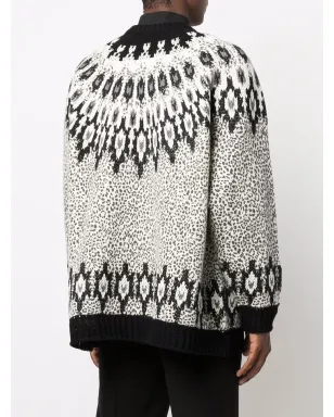 Valentino Garavani インターシャ柄ジャンパー - White - サムネイル4