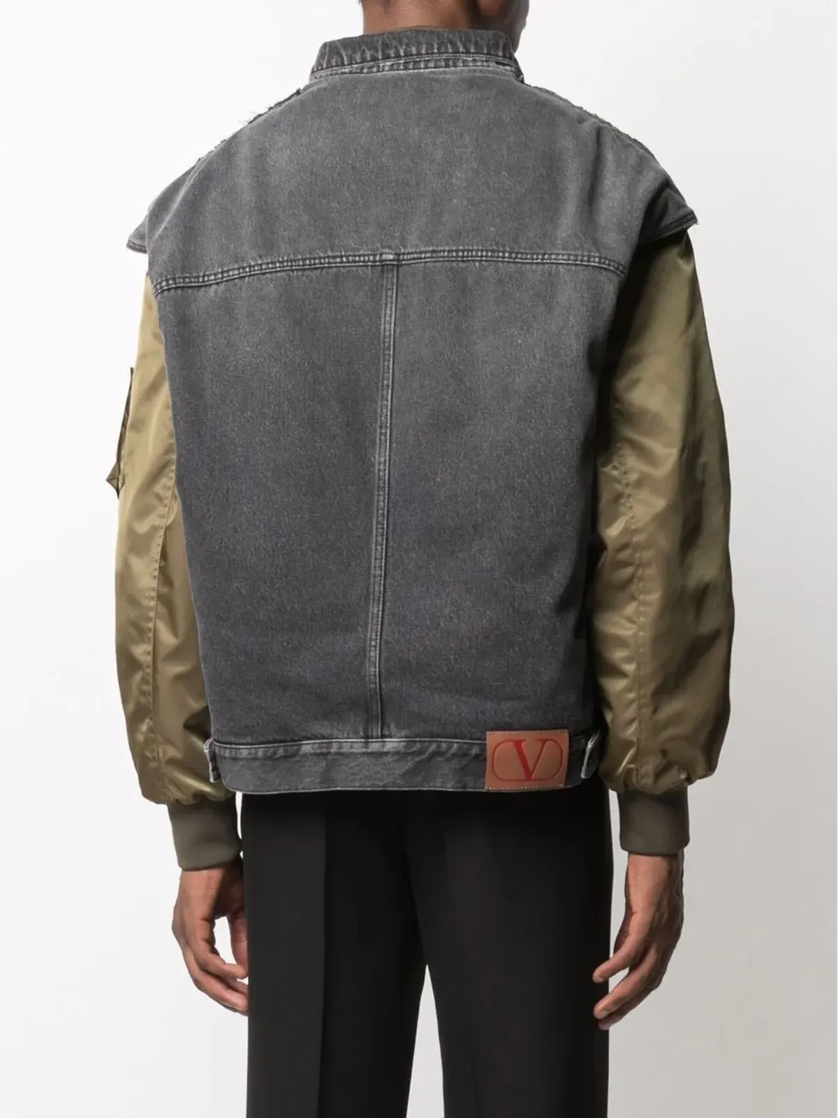 Valentino Garavani ロゴプリント ボンバージャケット グリーン - 画像4