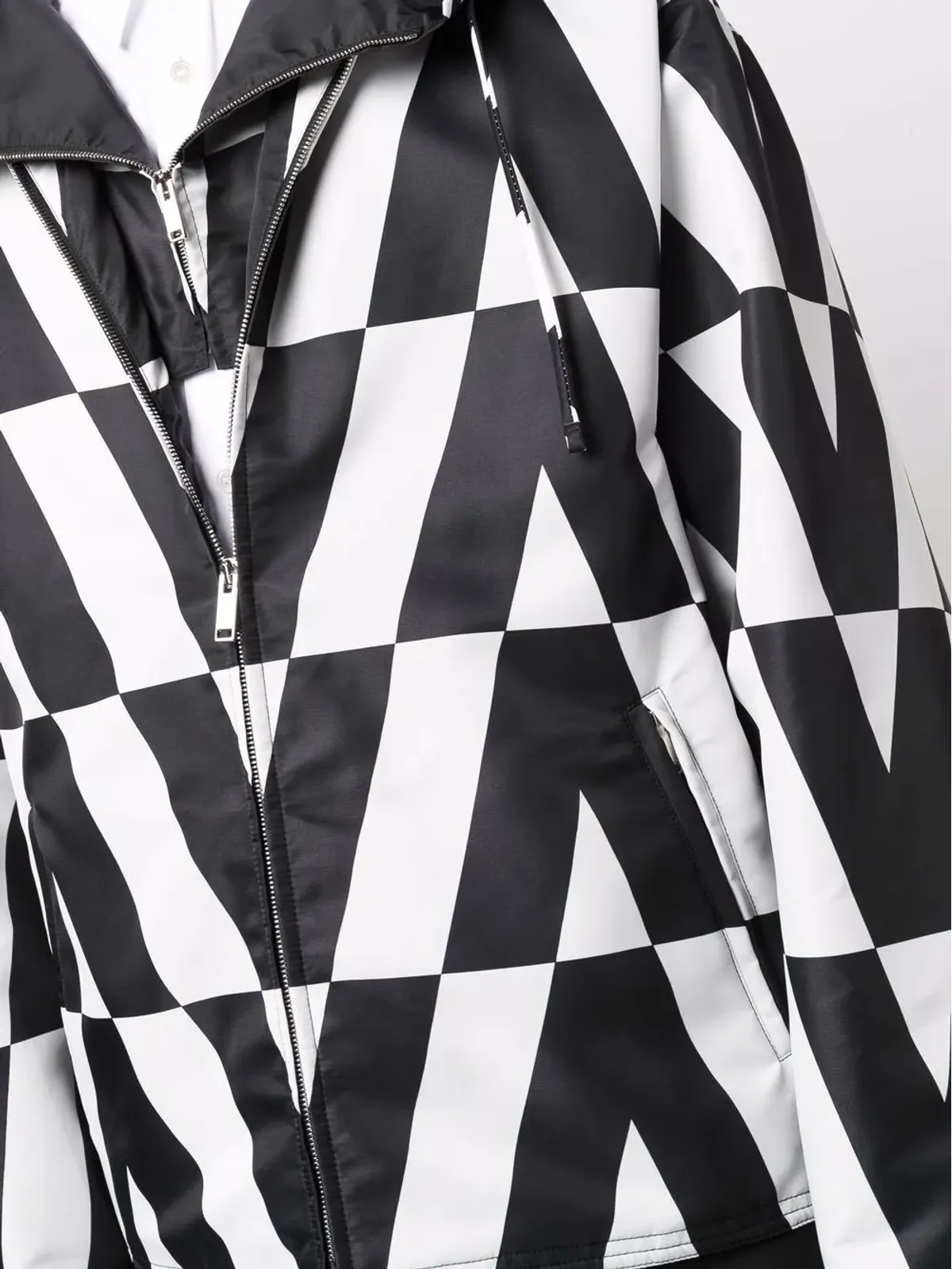Valentino Garavani ロゴプリント フード付きジャケット - 画像5