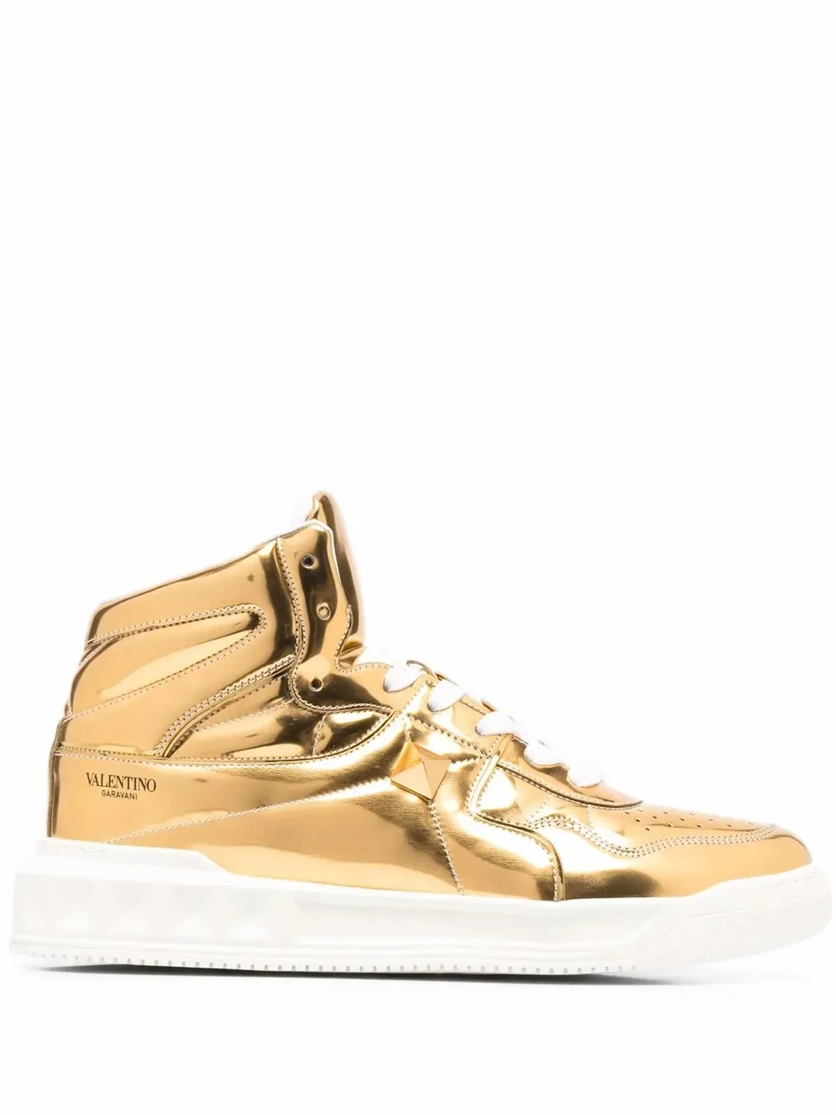 Valentino Garavani メタリックエフェクト レースアップスニーカー - Gold - 画像1