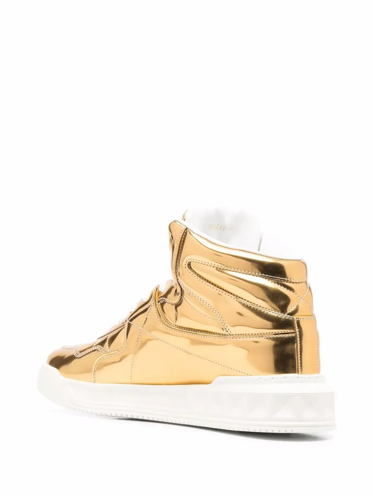 Valentino Garavani メタリックエフェクト レースアップスニーカー - Gold - 画像3