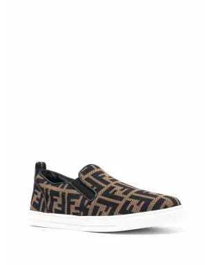 Fendi Kids FF-logo slip-on sneakers - サムネイル2
