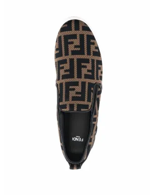 Fendi Kids FF-logo slip-on sneakers - サムネイル4