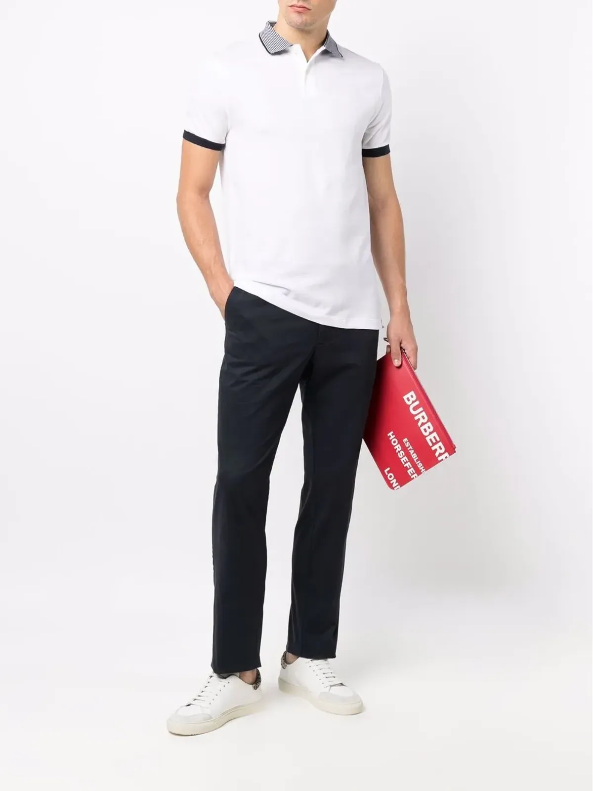 Hackett Sanderson cotton-blend twill chinos - Blue - 画像2