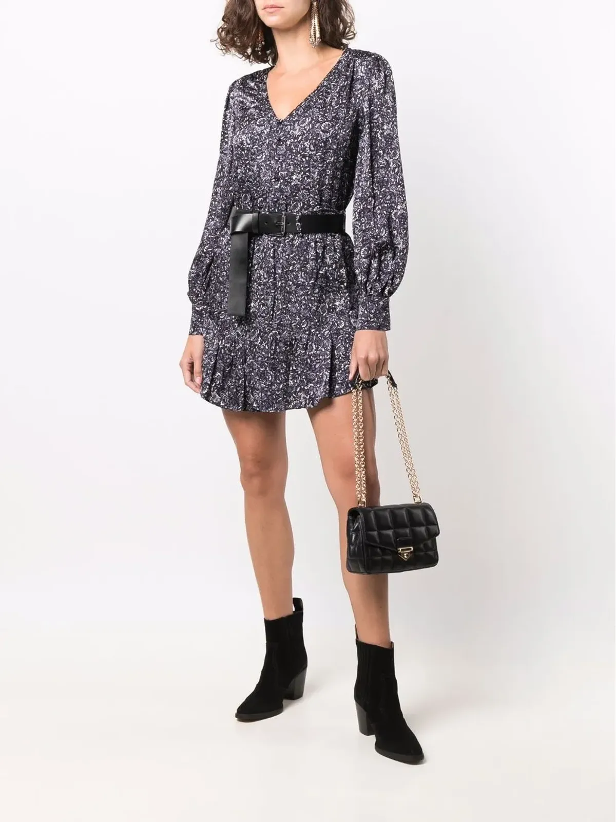 Michael Michael Kors ベルト付きハイウエストスカート - 画像2